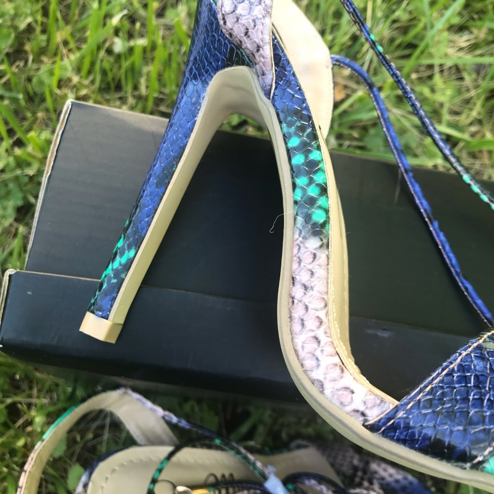 Lace Up Multi Snake Heels - Picture 3 of 5